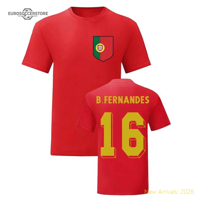 Xsb (3-4 Years) Tee Bruno Fernandes Portugal National Hero Vibrant Red