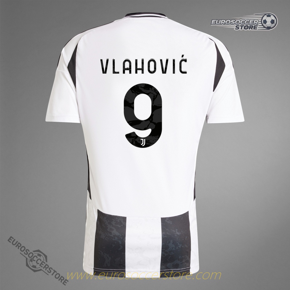 24-25 Season Juventus Home Football Jersey, Featuring VLAHOVIĆ with Number 9