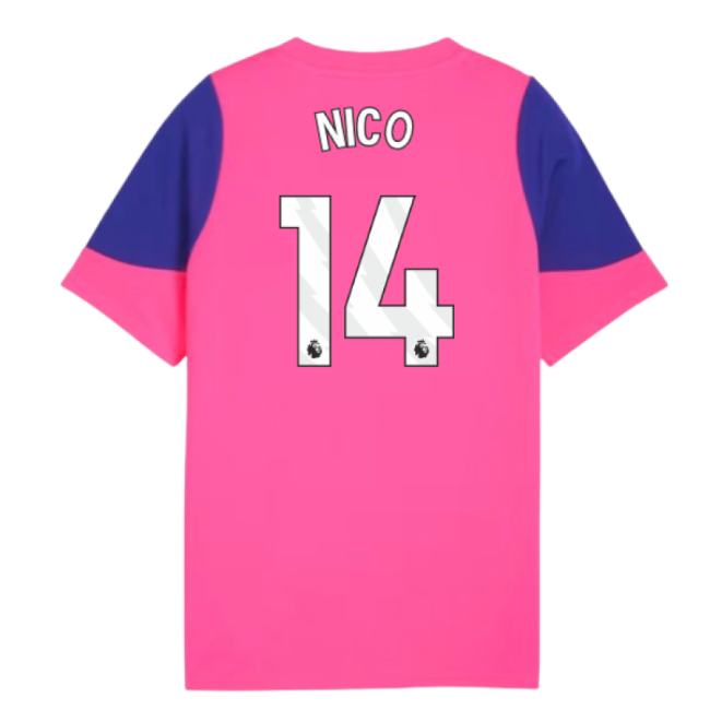 2025-2026 Man City Training Jersey Fluro Pink - Kids Nico 14