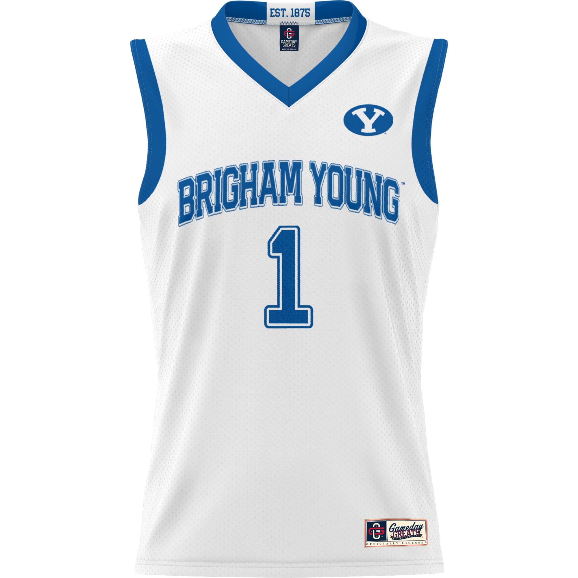 [DDG] BYU Cougars GameDay Greats Lightweight Basketball Jersey - White