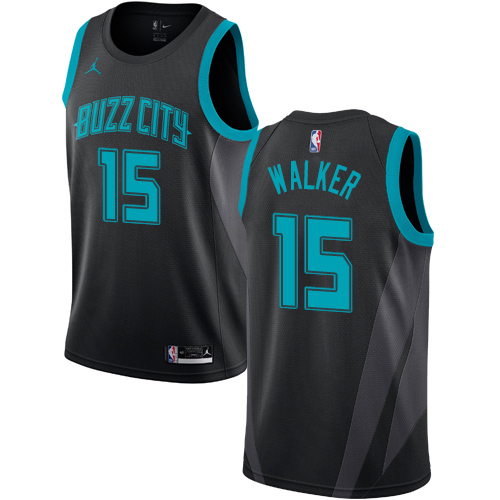 Black BKN Charlotte Hornets #15 Nike Jersey Basketball Jersey
