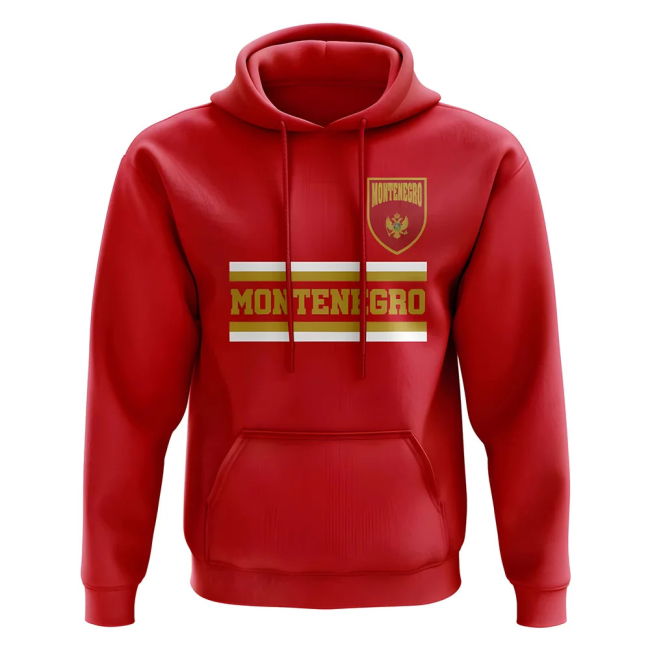 Montenegro Core Football Country Hoody (Red) Premium Performance