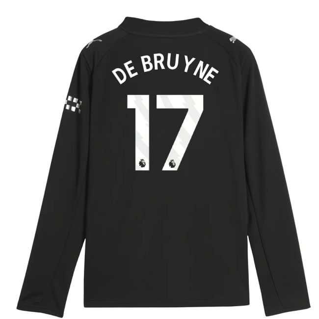 Kids Man City EPL Team Trendy Away Match Shirt (De Bruyne 17)