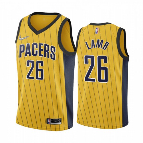 Indiana Indiana Pacers #26 Jeremy Lamb Gold Womens NBA Swingman 2020-21 Earned Edition Jersey Womens