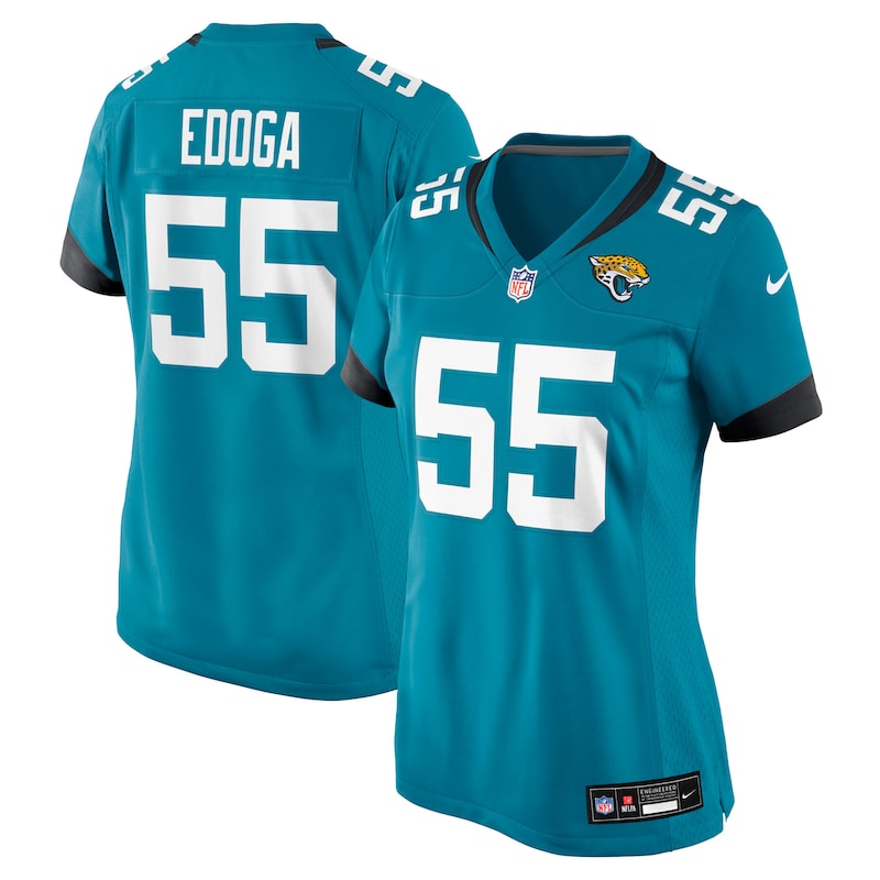 None Chuma Edoga JAX Jaguars Bold Authentic Jersey Game Day Wear