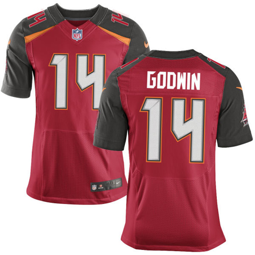 NFL T B Buccaneers #14 Chris Godwin Red Elite Jersey - High Quality