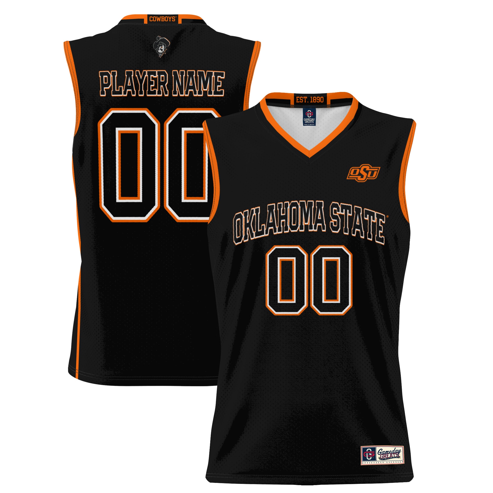 [NJP] Oklahoma State Cowboys GameDay Greats Unisex Lightweight NIL Pick-A-Player Women's Basketball Jersey - Black