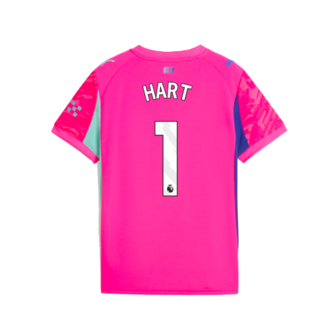 Man City 2025-2026 Shirt (Pink) - Kids (Hart 1) (Pink) | Player Issue