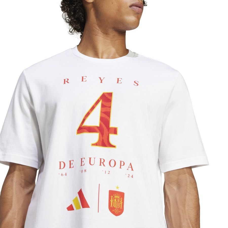 Spain Euro 2024 Winner T Shirt Reyes De Europa Pure White