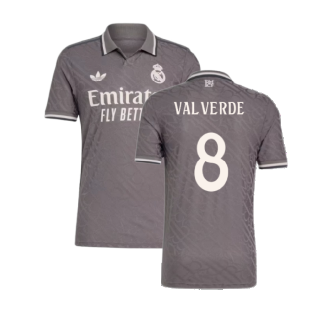 2024-2025 Real Madrid Third Classic Football Shirt (Valverde 8)