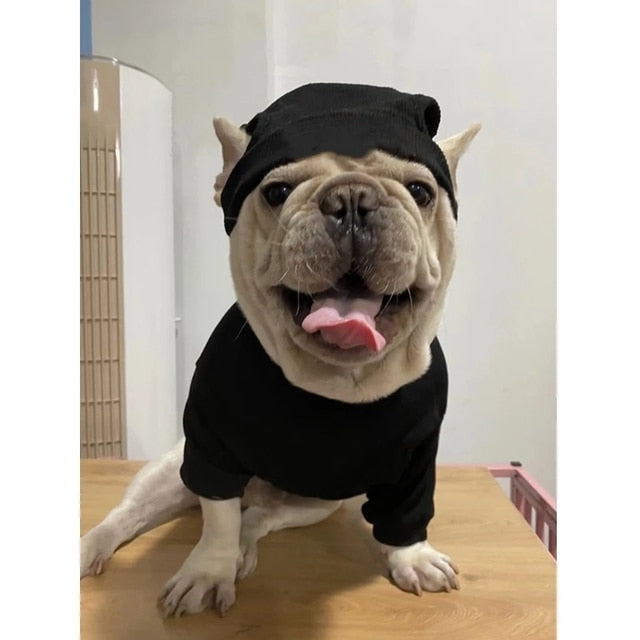 French Bulldog Undershirt Elastic Hoodie With Hat For Dog Lovers