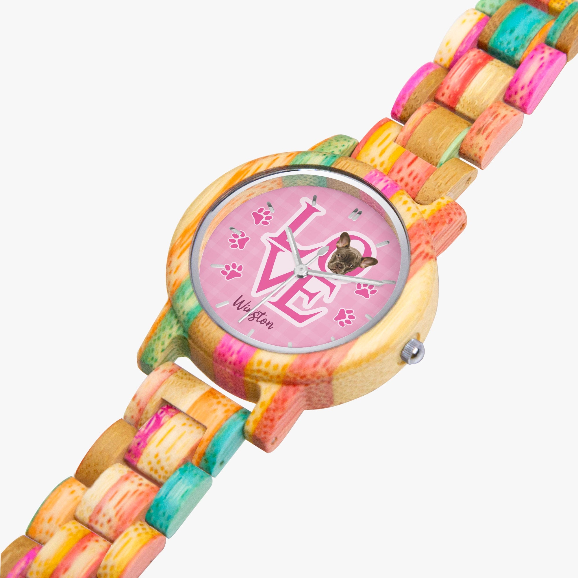 Gentry - Personalized Stylish Wooden Watch for Frenchie Lovers