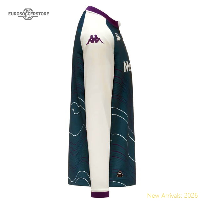 Official 2025-2026 Fiorentina Pre Match Sweat Top (Turquoise)