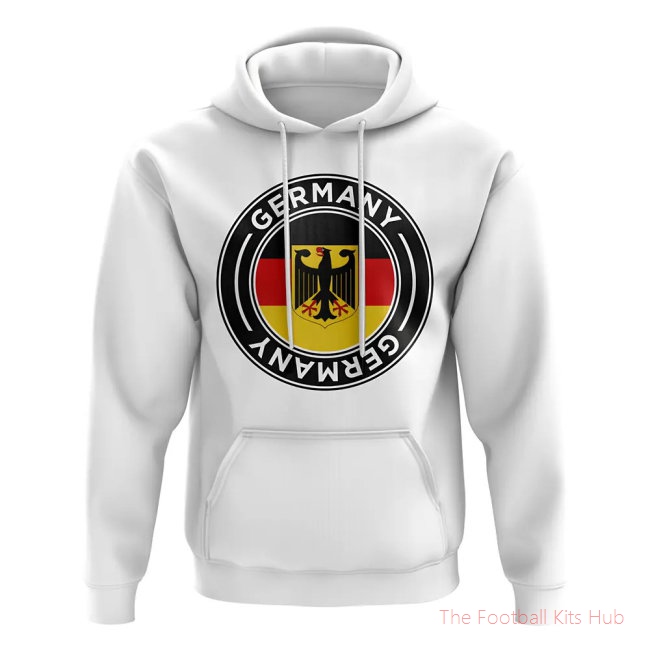 Germany Football Badge Hoodie (White) UEFA Euro