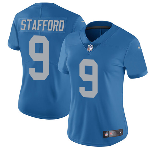 NFL D L Lions #9 Matthew Stafford Blue Limited Jersey - High Quality
