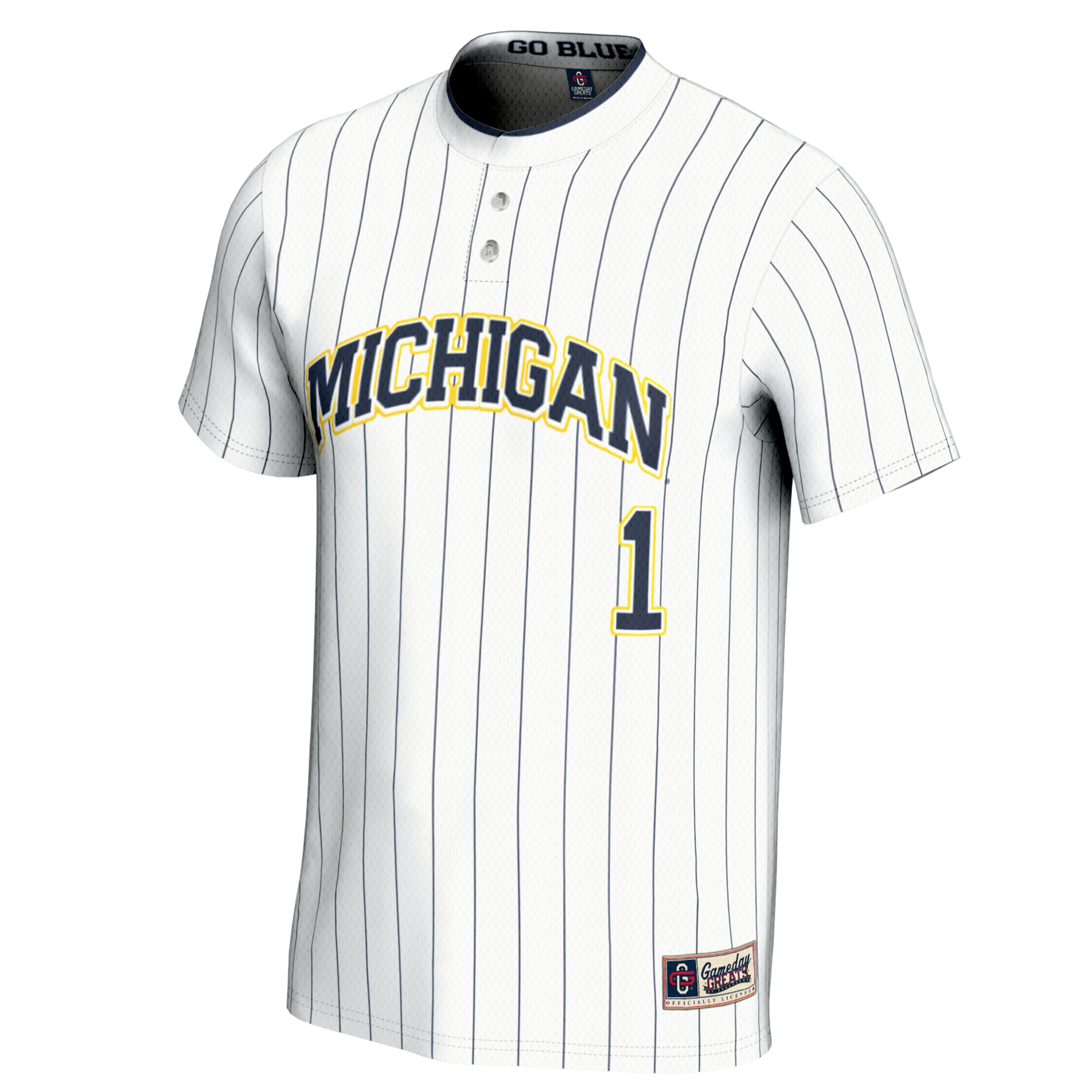 [DDG] Michigan Wolverines GameDay Greats Unisex Lightweight Softball Jersey - White