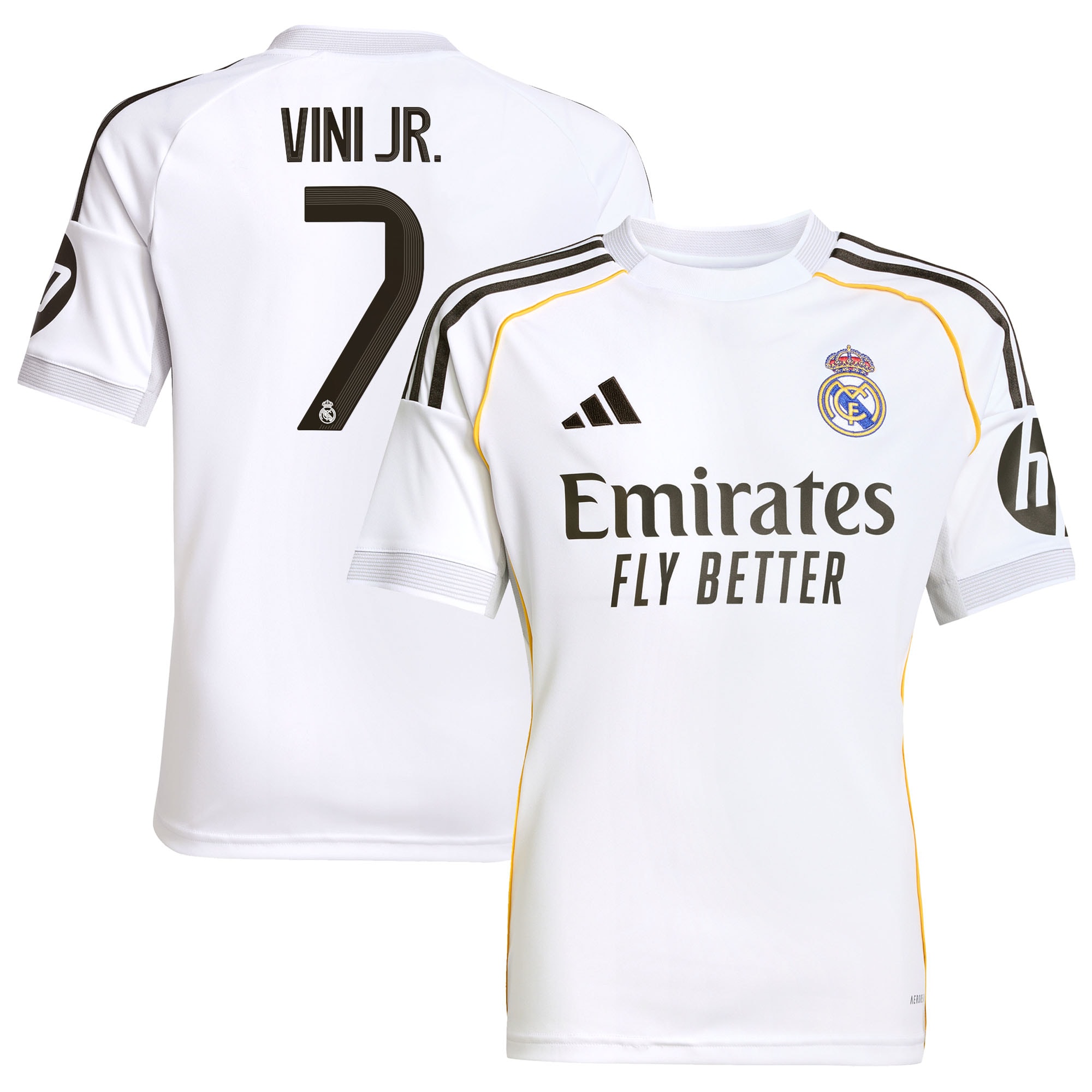 [ESK] Vini Jr. Real Madrid Youth 2025/26 Home Replica Jersey - White