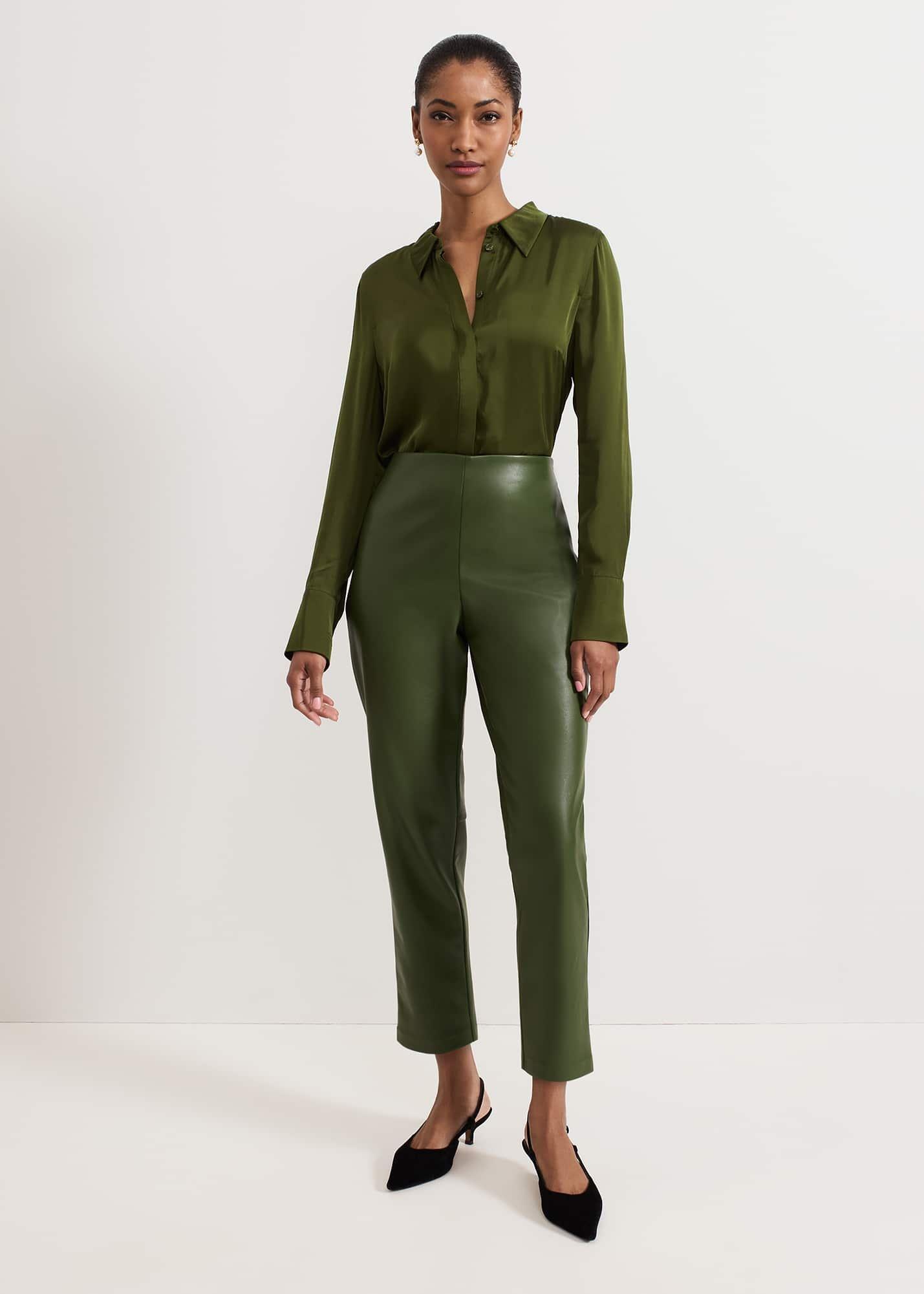 Mya PU Crop Trouser