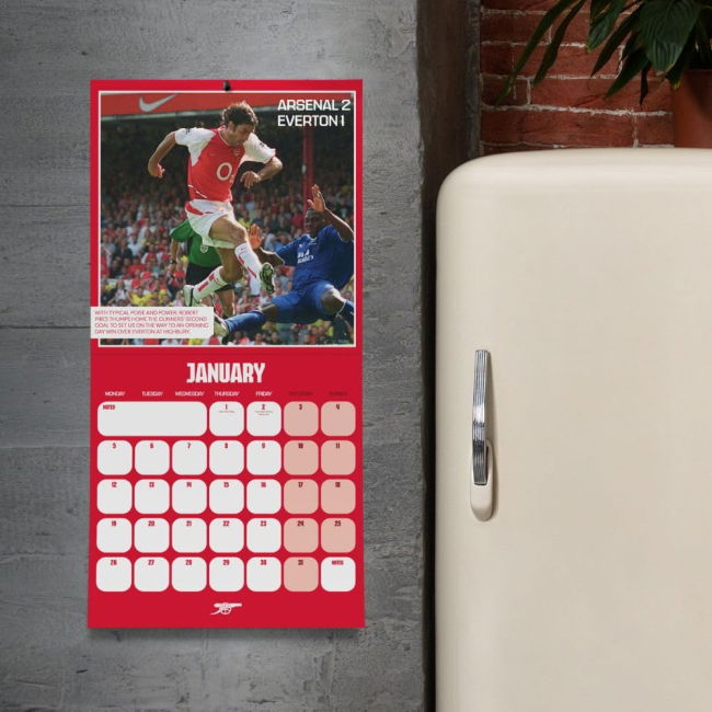 Calendar 2026 2025-2026 Arsenal FC Home Shirt
