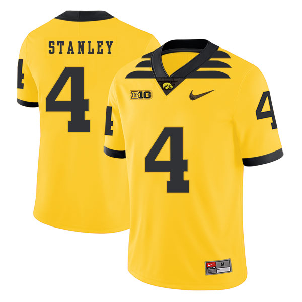 Men's None Nathan Stanley #4 embroidered Yellow 2024 stitched Jersey