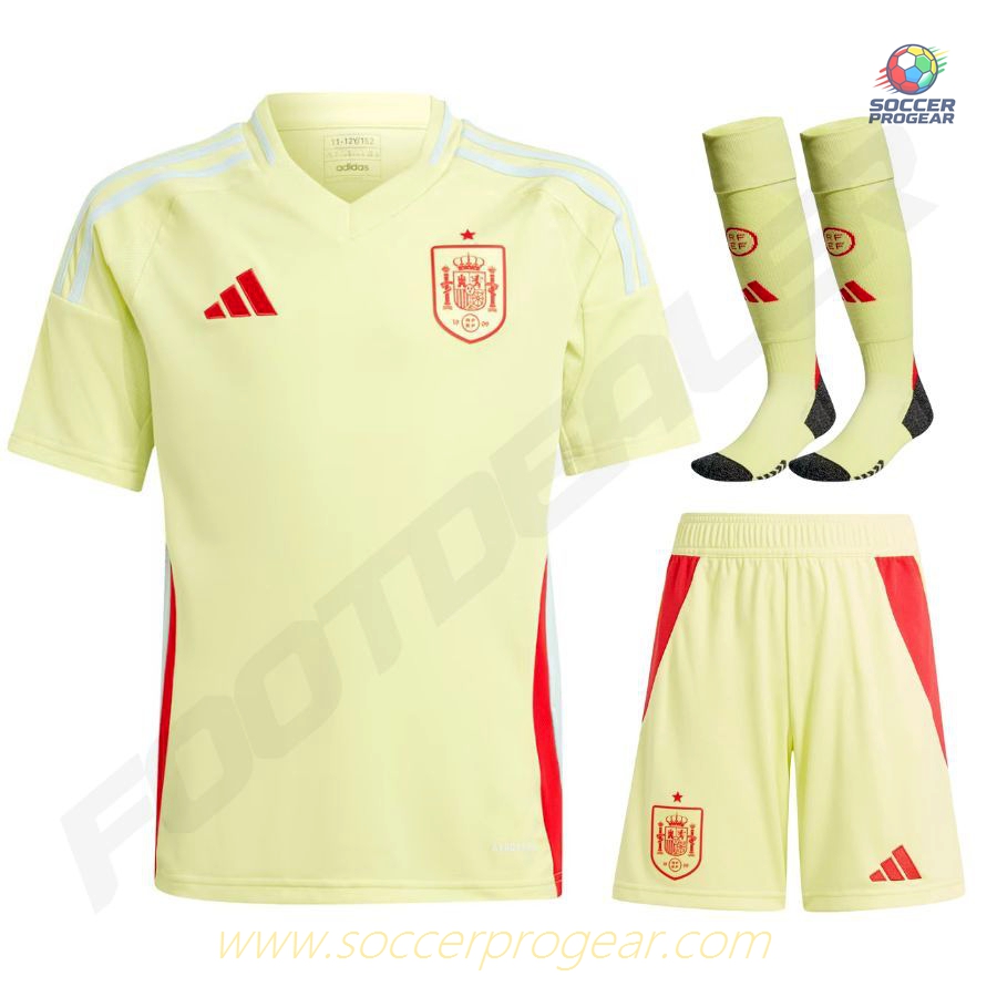 Spain Away Kids Football Kit Football Jersey 2024-2025 Collection Season