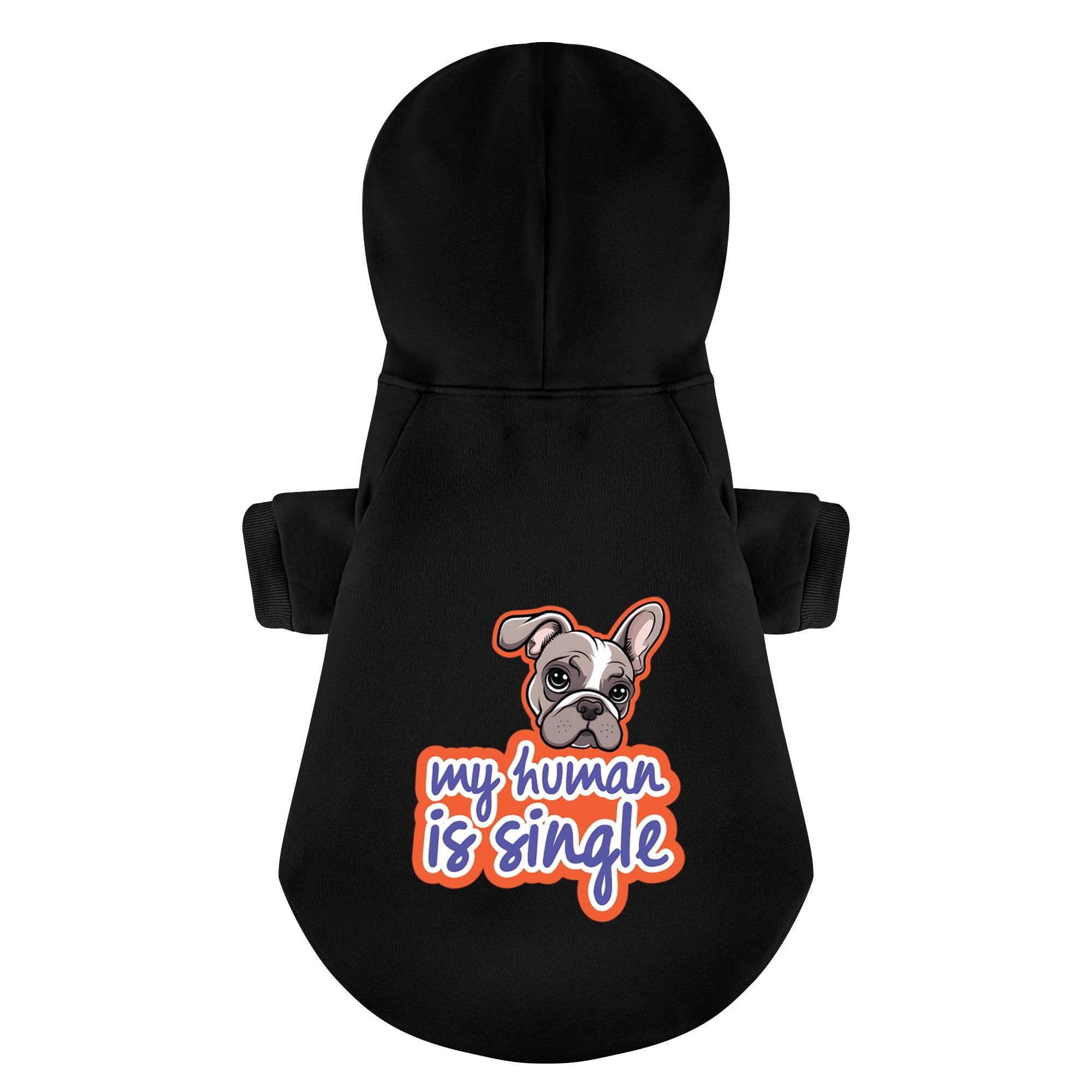 Frenchie-Fan My Human Is Single - Personalized French Bulldog Hoodies...