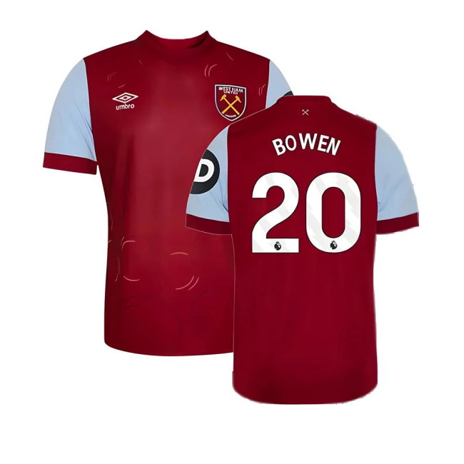 Football West Ham Home Shirt Kids Bowen #20 Authentic Design Repli...