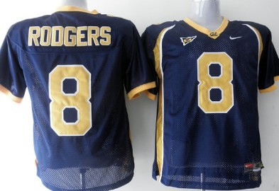 Men's None Blue 2024 home jersey Rodgers Blue #8 official licensed