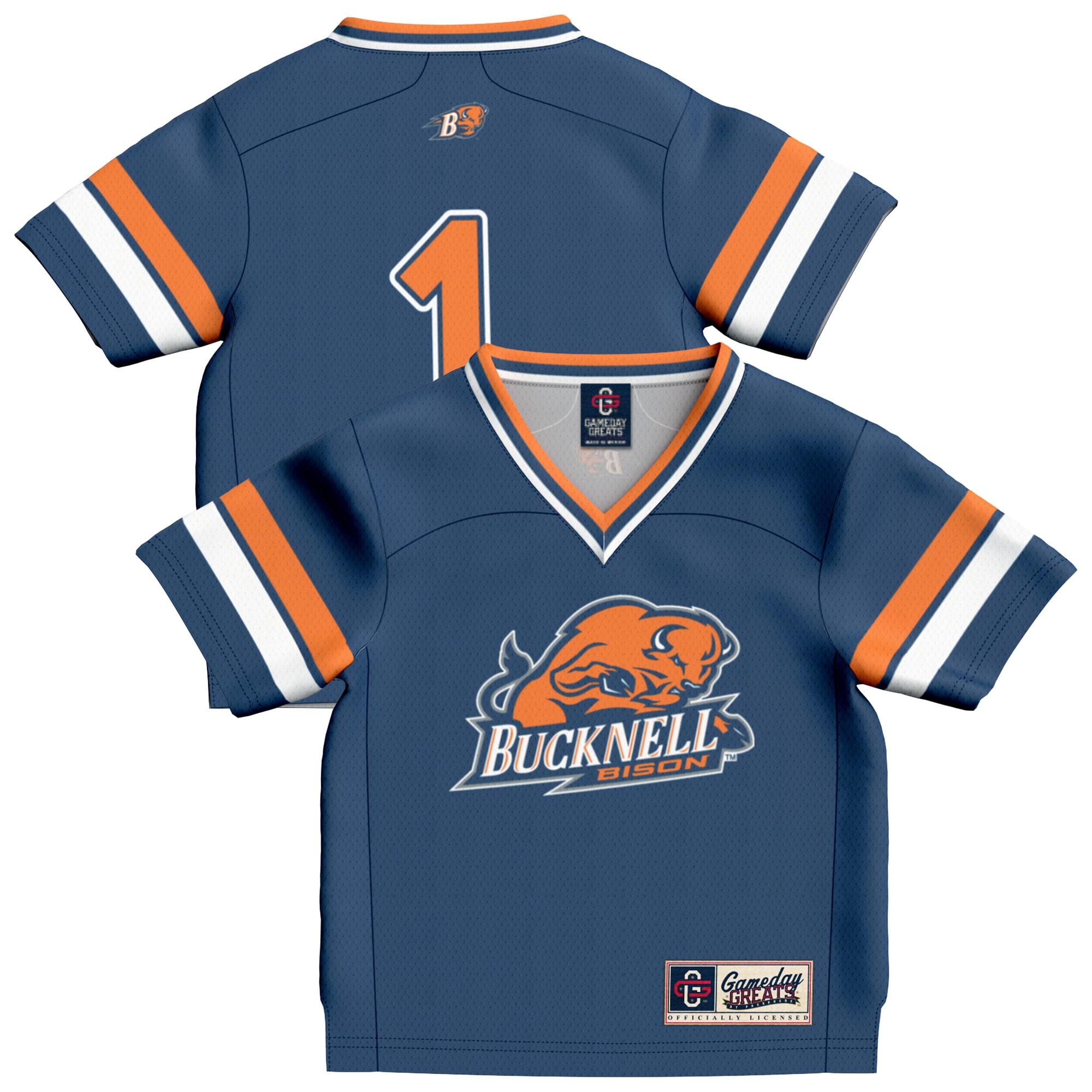 #1 Bucknell Bison GameDay Greats Infant Collegiate Football Fashion Jersey - Blue