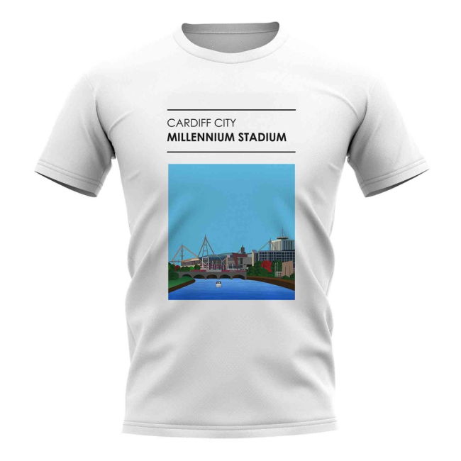 Millennium Stadium Cardiff City Stadium T-Shirt - White (Adult