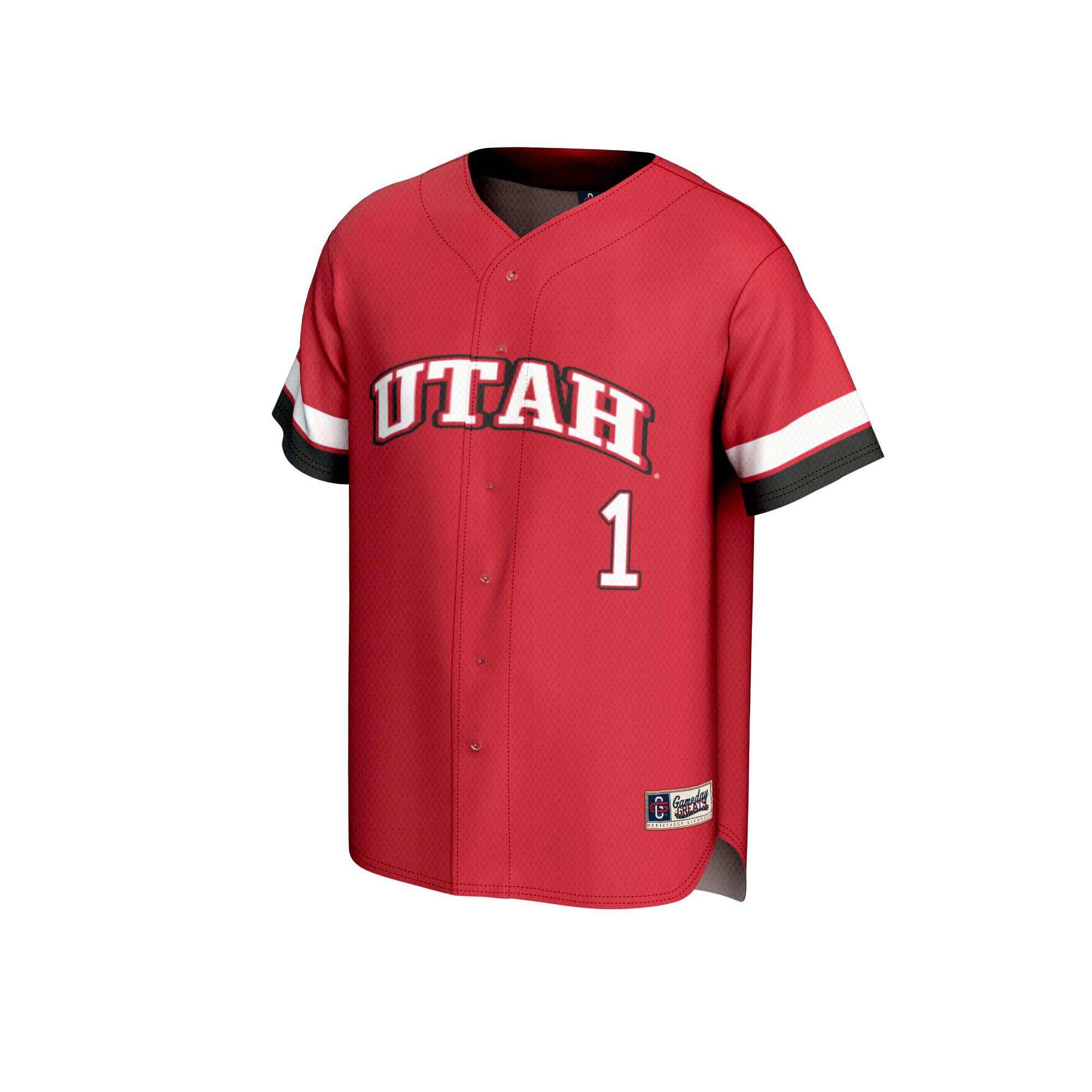 #1 Utah Utes GameDay Greats Unisex Lightweight Collegiate Baseball Fashion Jersey - Red