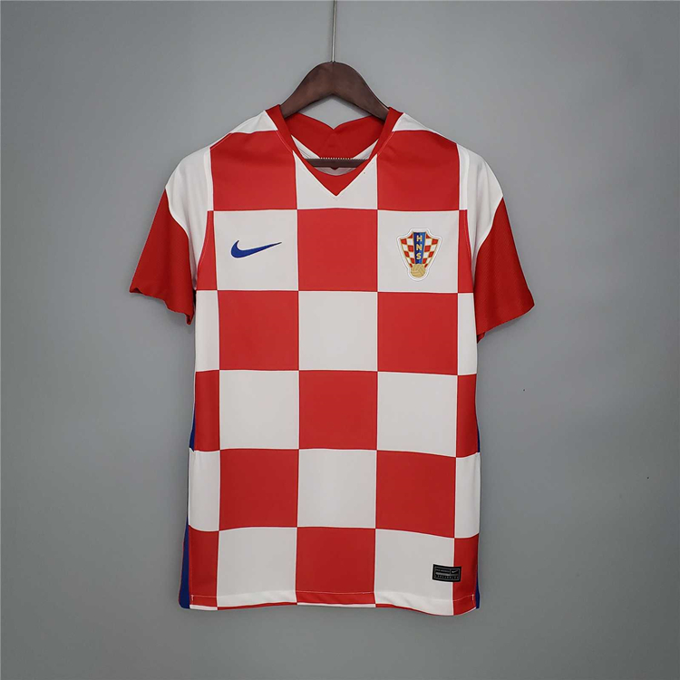 Durable Croatia Soccer Shirt 2020-21 Home Red Soccer Jersey
