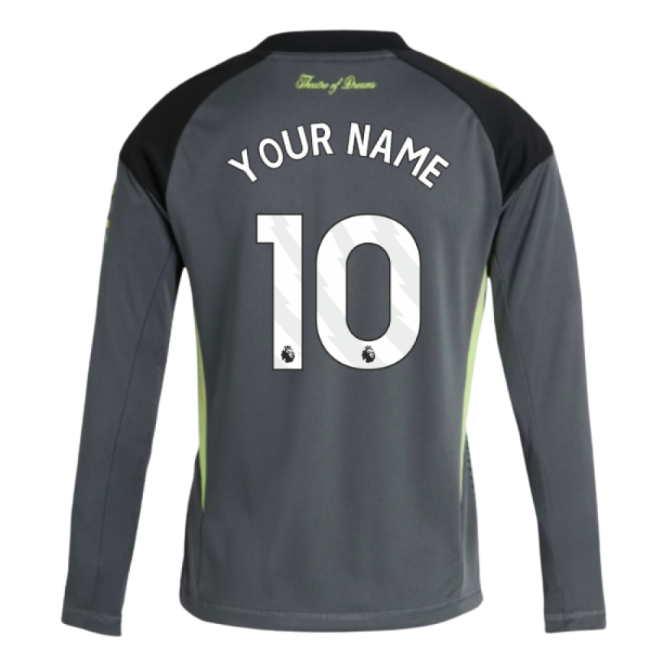 2025-2026 Man Utd Home Goalkeeper Shirt (Grey) - Kids (Your Name)