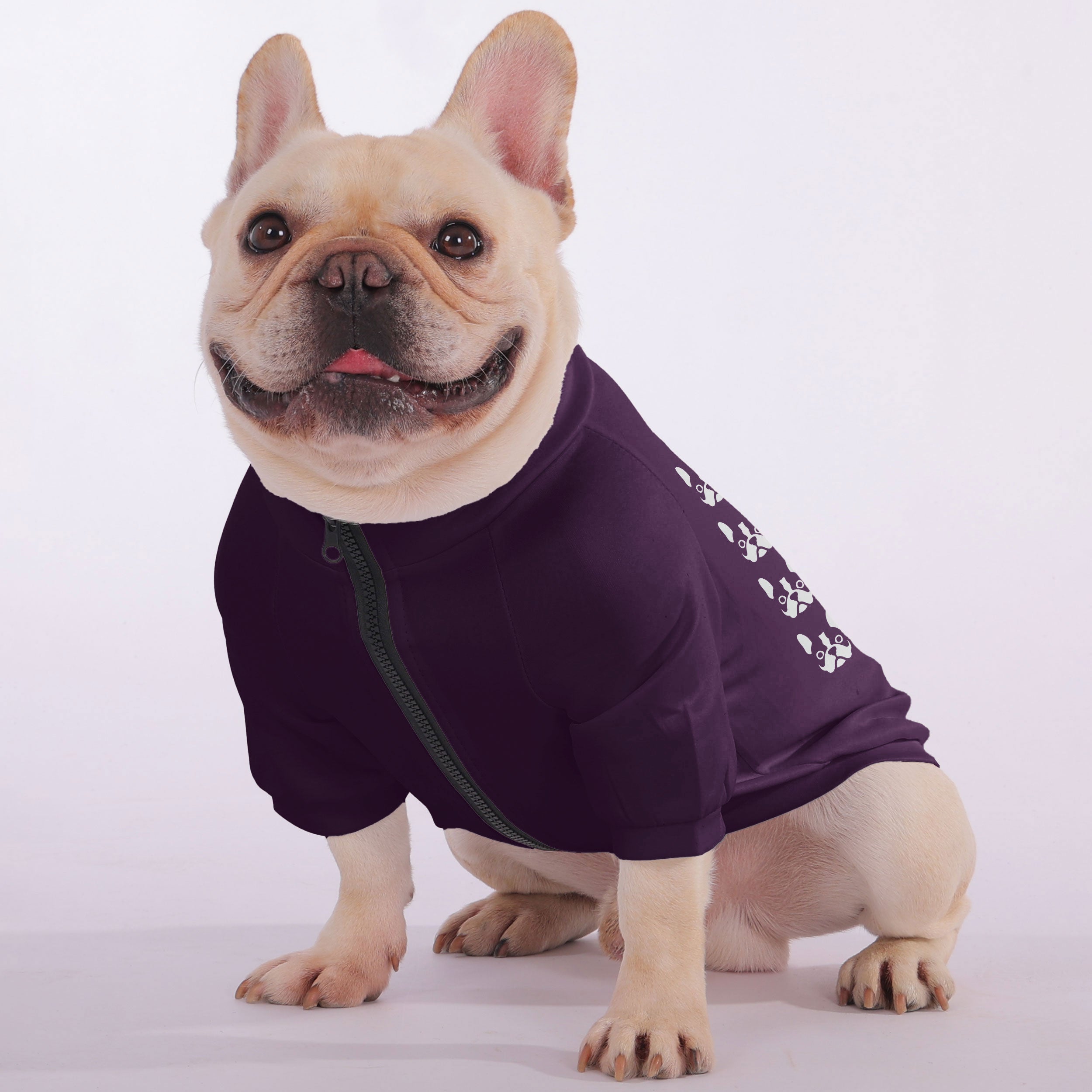 Mac - Snuggly Zip-Up Sweatshirt for French Bulldogs