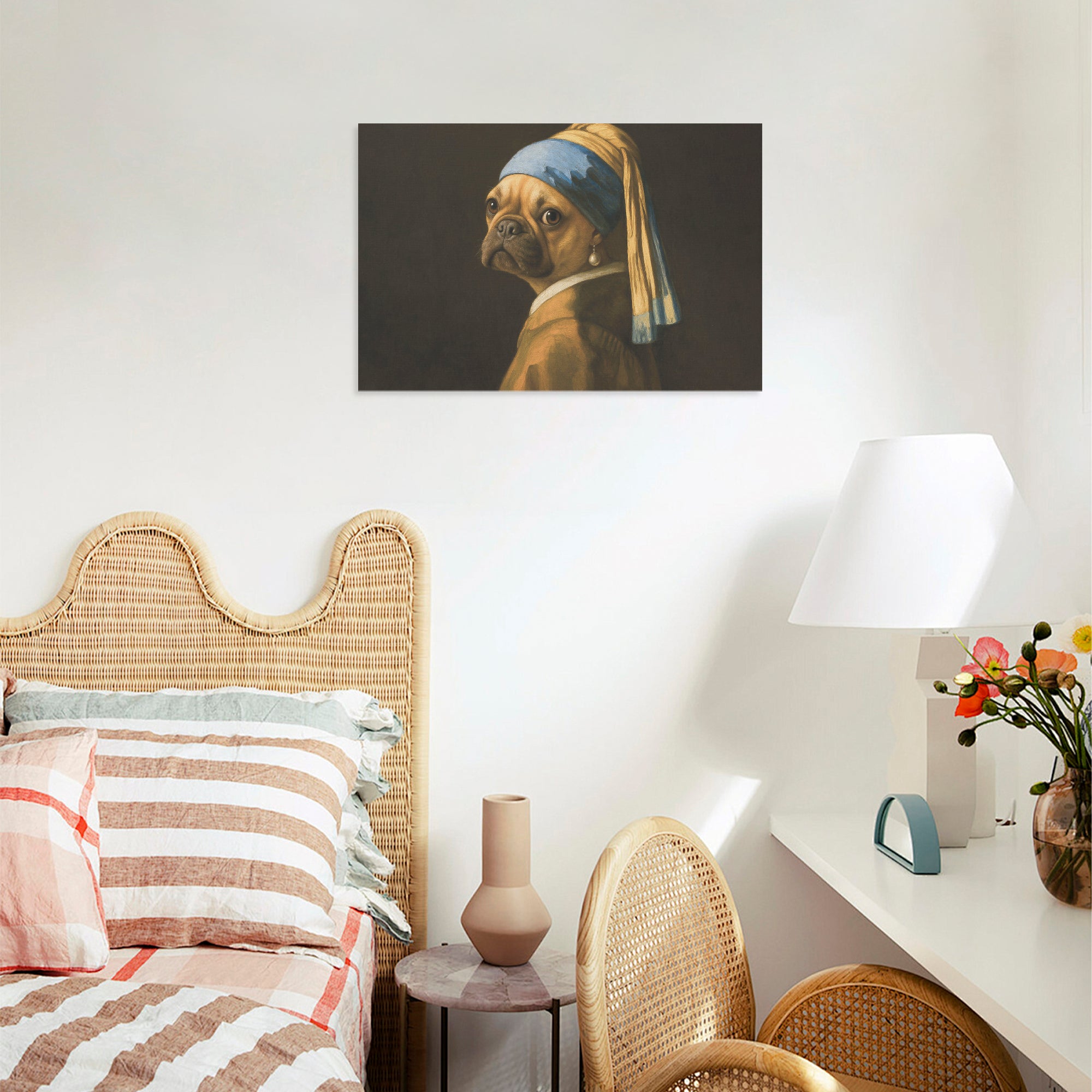 Frenchie-Fan Lola - Adorable Frenchie Canvas Wall Art for Casual Outings