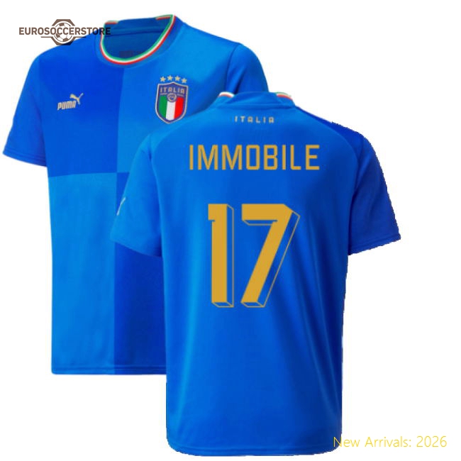 Italy Children 2022 Home Jersey Shirt Football Fan Game Day Match Day Essential