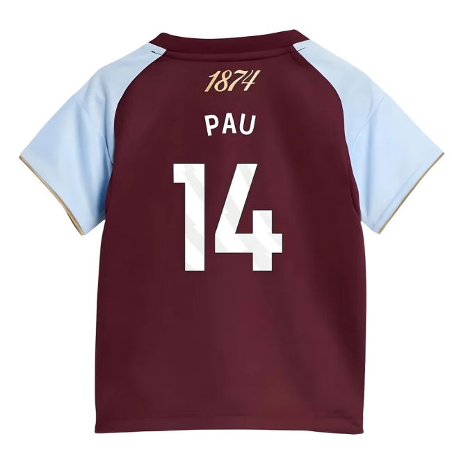 Baby Pau 14 Pro Style Aston Villa Home Pro Shirt 2025-2026 (2)