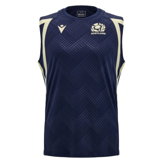 2026-2027 Scotland Rugby Poly Sleeveless Shirt (Navy) - Kids