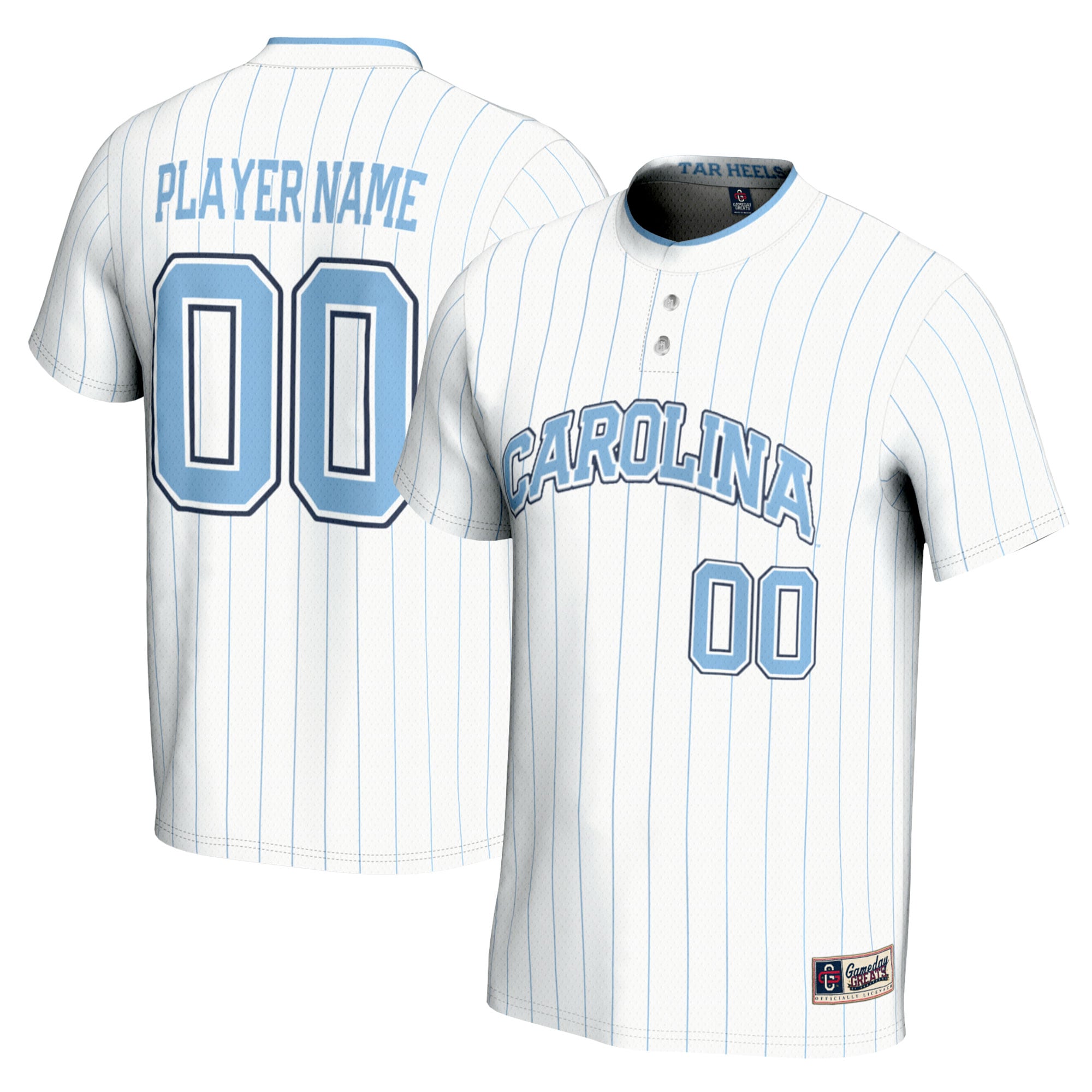 [NJP] North Carolina Tar Heels GameDay Greats Youth NIL Pick-A-Player Softball Lightweight Jersey - White