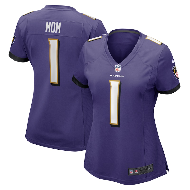 None Number 1 Mom BAL Ravens Retro Pro-Level Jersey Game Day Wear