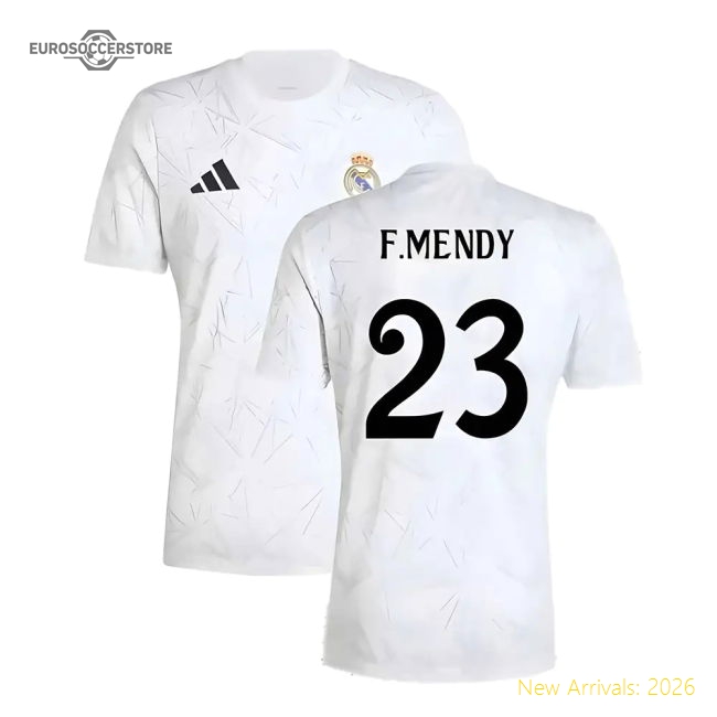 Performance 2024-2025 Real Madrid Pre-Match Shirt (White) (F.Mendy 23)