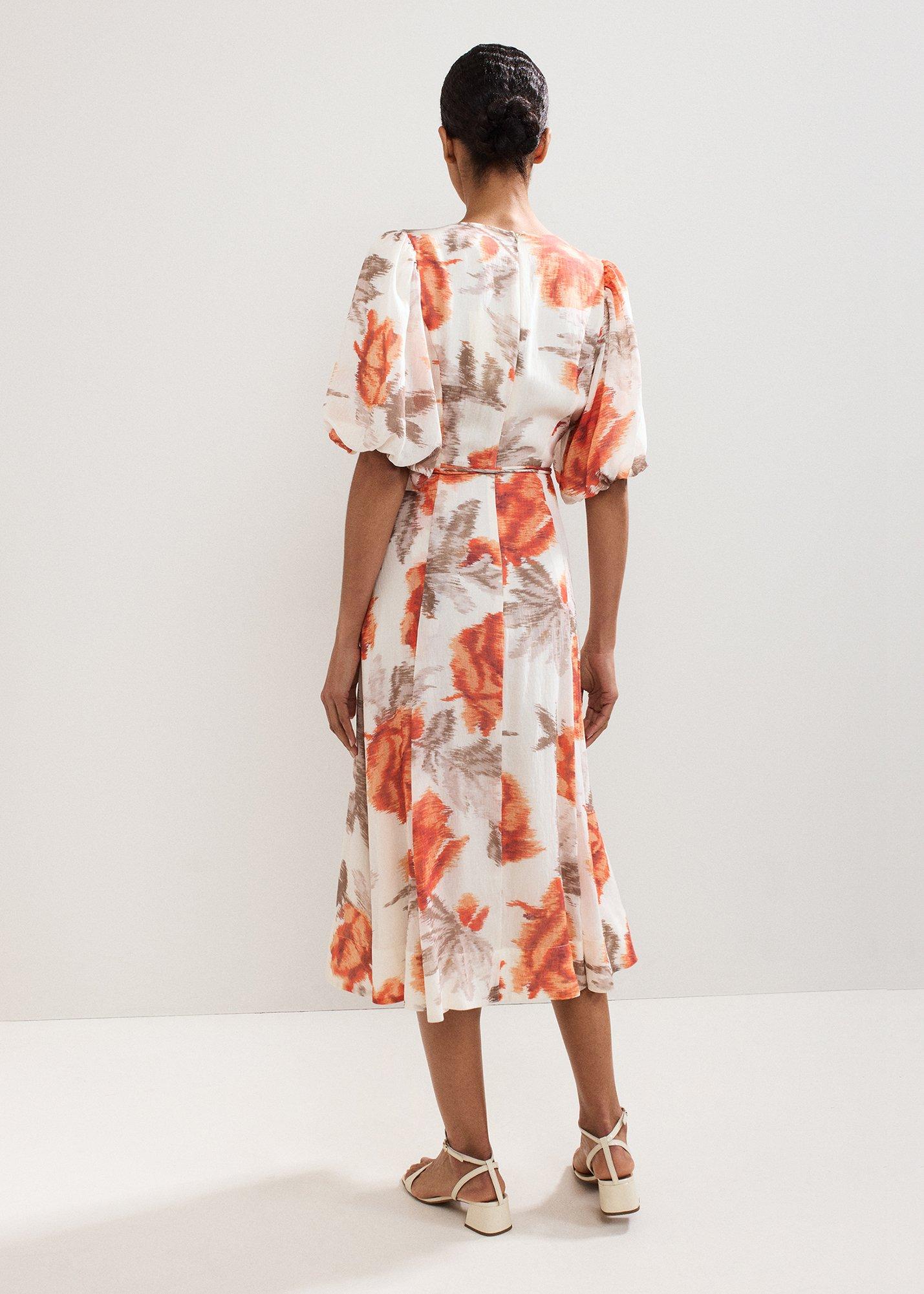 Violet Floral Midi Dress