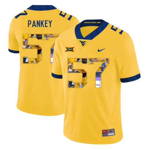 Men's None Adam Pankey #57 premium Yellow 2024 game day Jersey