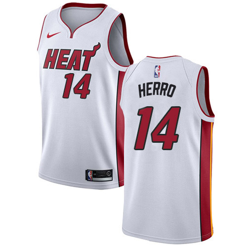 Nike Heat White Miami Heat #14 Jersey - Discounted NBA Fan Apparel