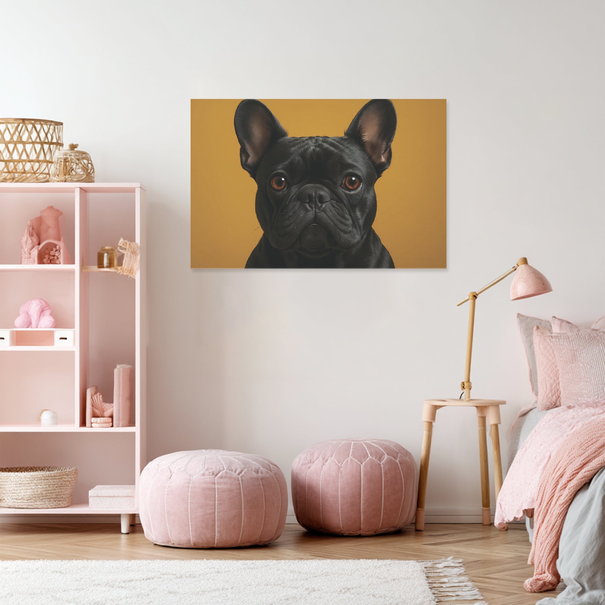 Stylish Adorable Frenchie Canvas Wall Art For Frenchie Fans | Comfy Fit