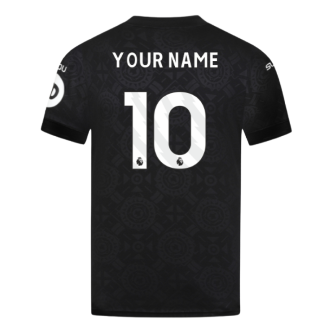 2025-2026 Wolves Goalkeeper Home Shirt (Black) (Your Name)