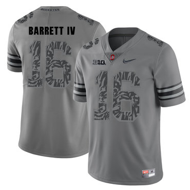 Men's Ohio St Buckeyes Gray 2024 replica None #16 premium Jersey