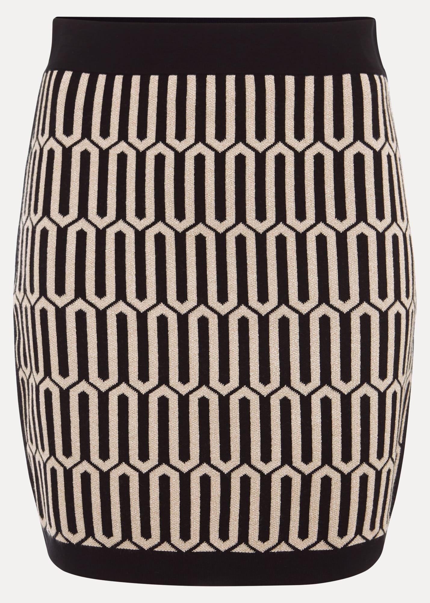Tanya Shimmer Geo Mini Skirt