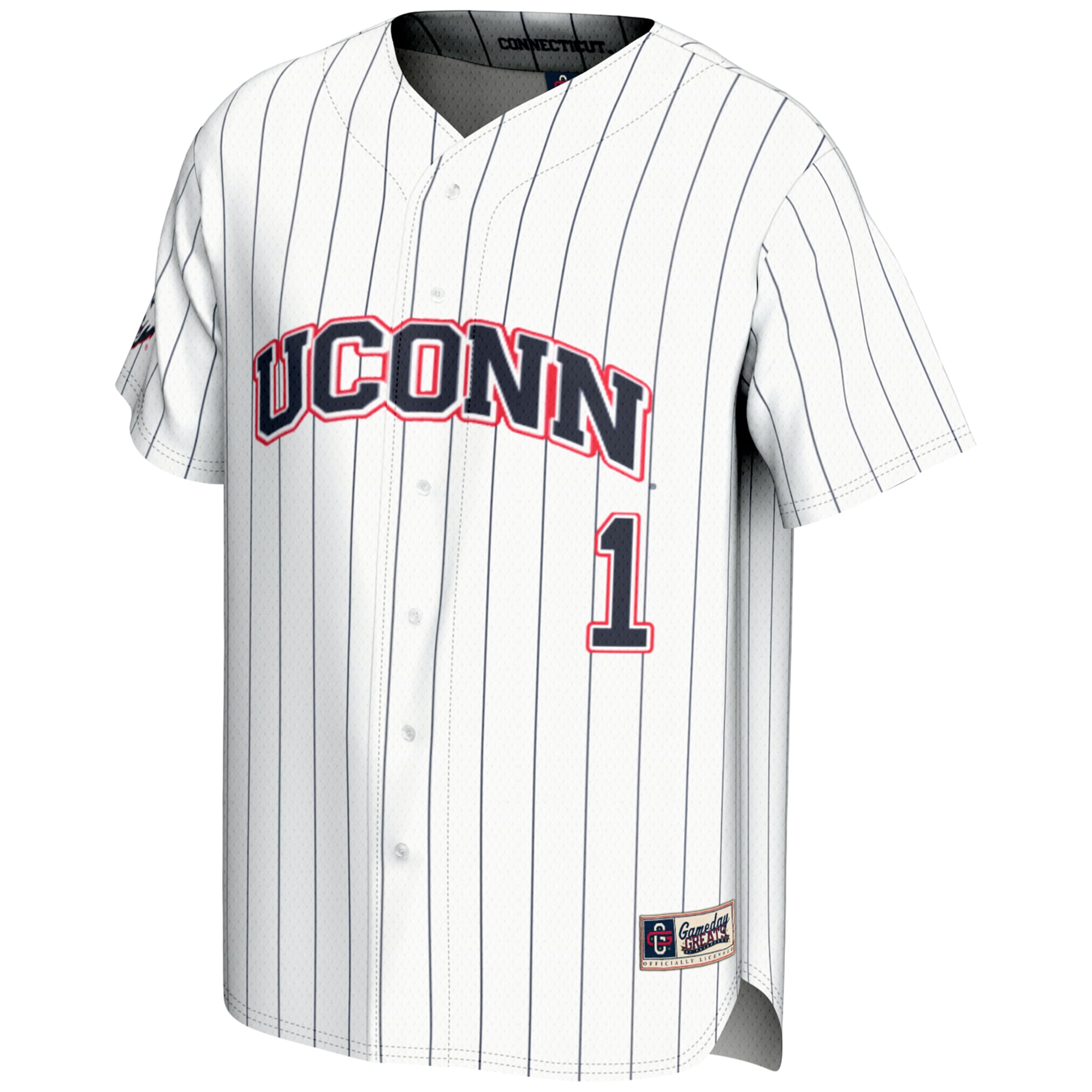 #1 UConn Huskies GameDay Greats Lightweight Baseball Jersey - White