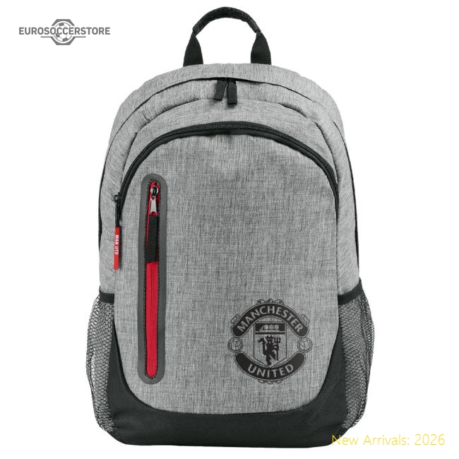 Manchester United Fc Heather Grey Backpack - Reasonable Price